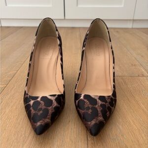J. Crew Brown Leopard Print Heels